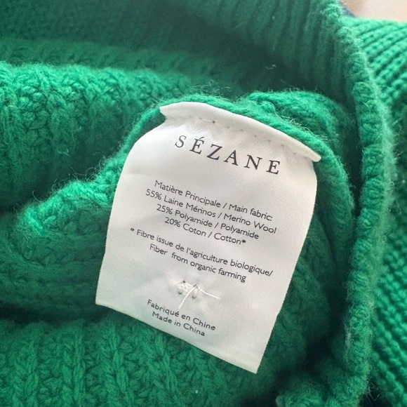 Sezane Vibrant Green Sweater | M - Picture 4 of 4